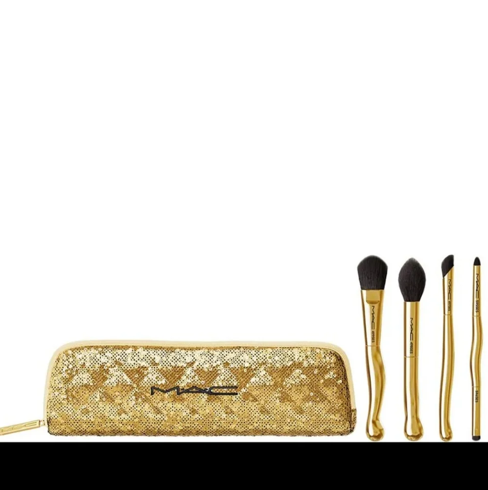 NIB MAC Cosmetics Gold Makeup Brush Set - Picture 2 of 5